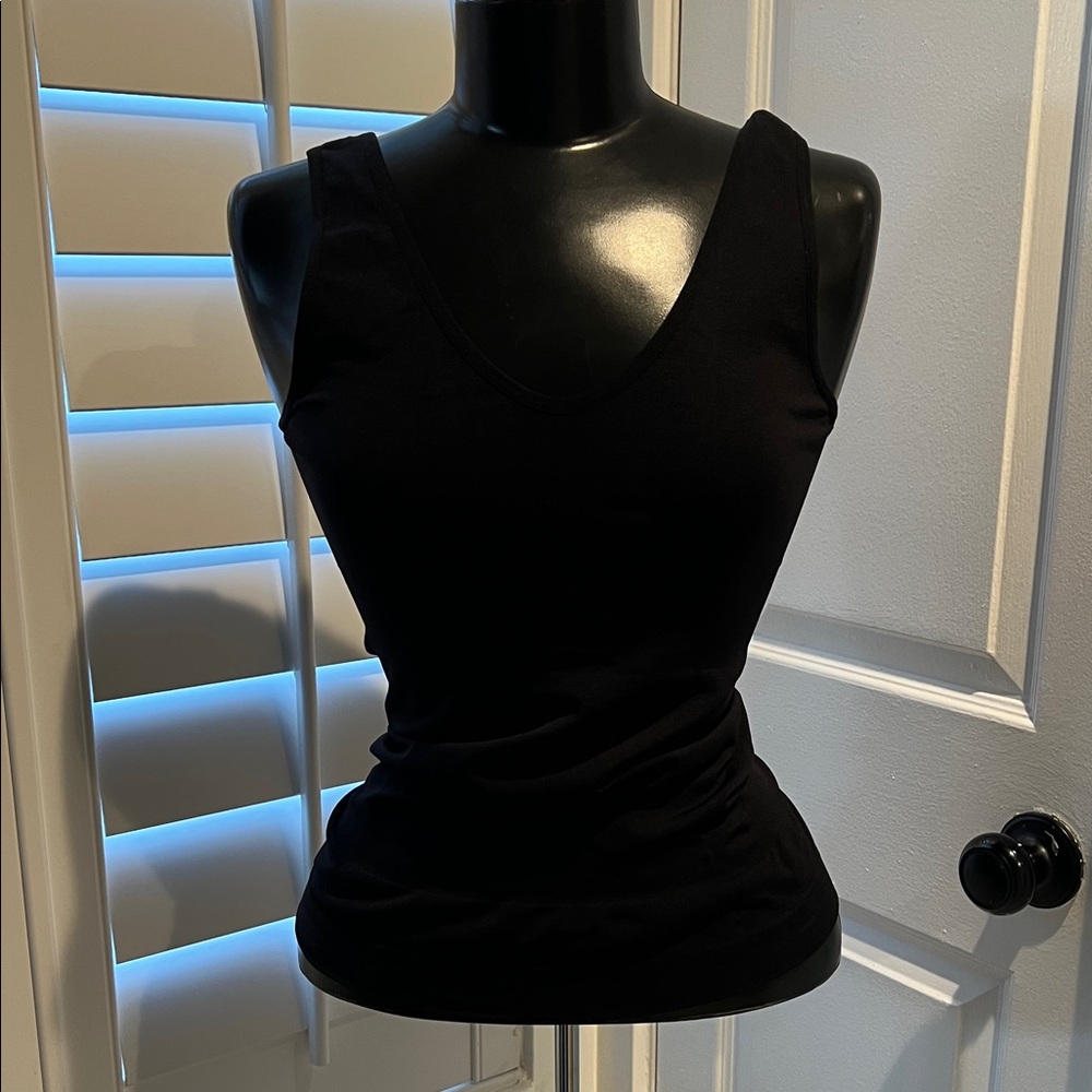 Black Women's V-Neck Tank Top - Classic Everyday Layering